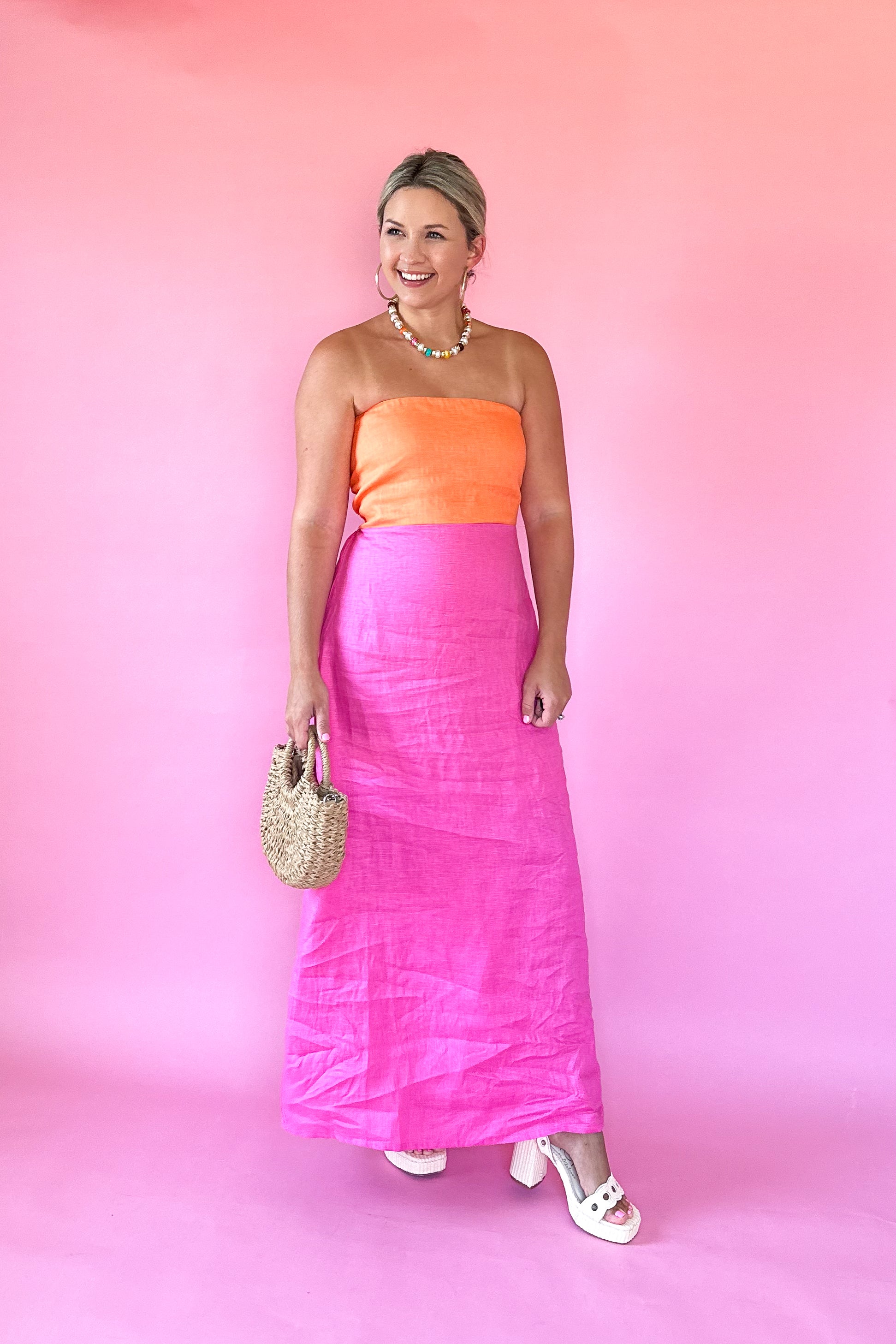 colorblock maxi dress by karlie
