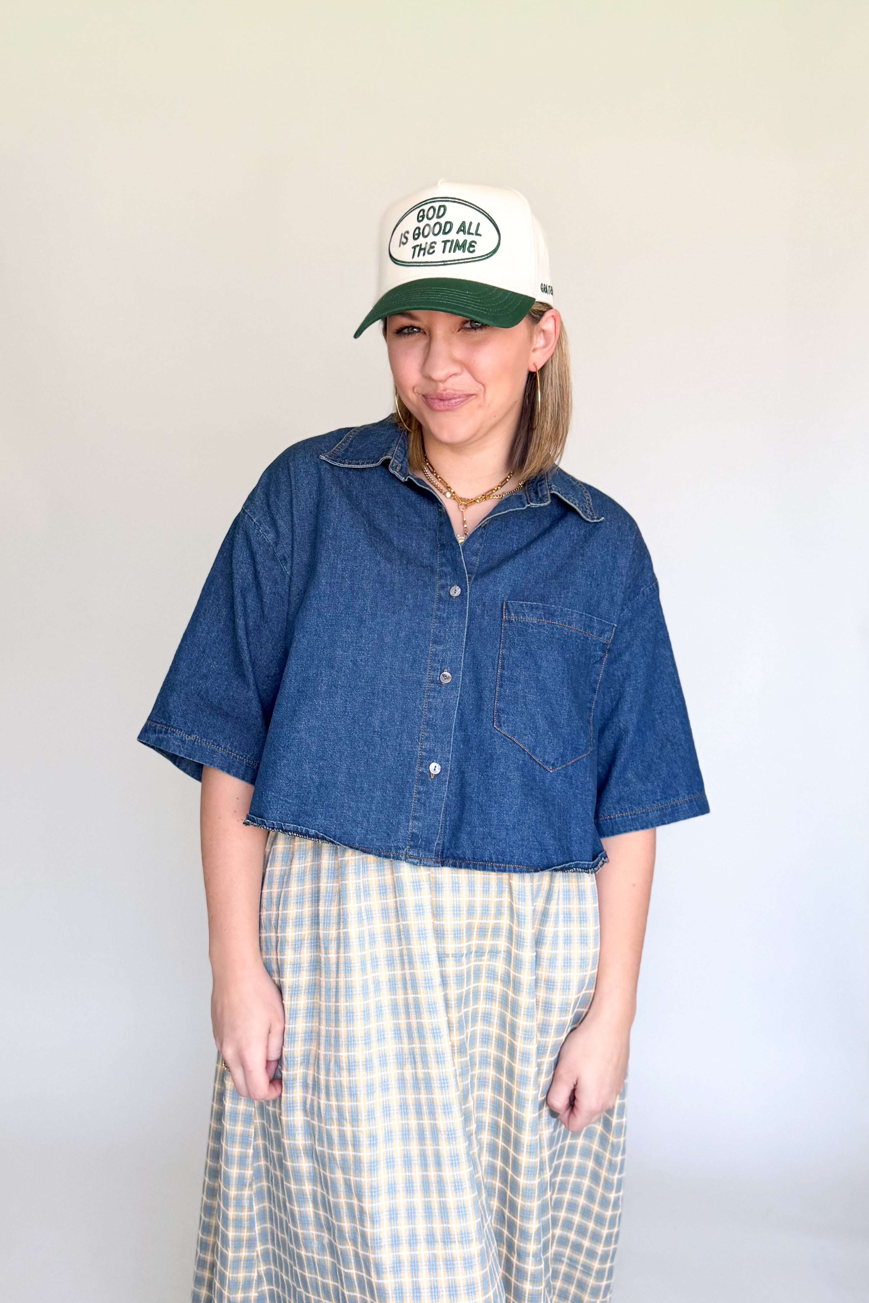 olivaceous Melody Denim Shirt