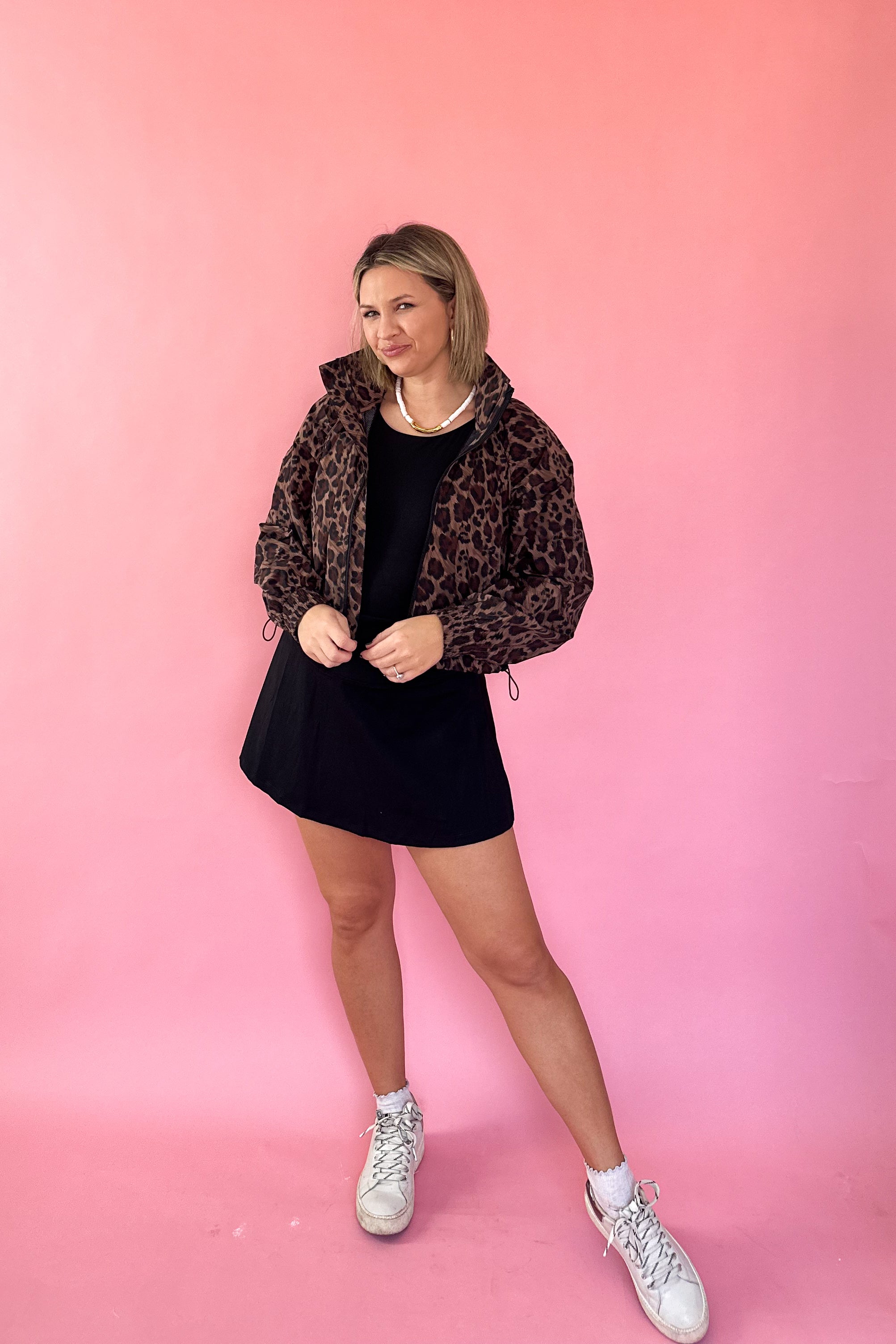 Leopard Kourt Windbreaker by Karlie