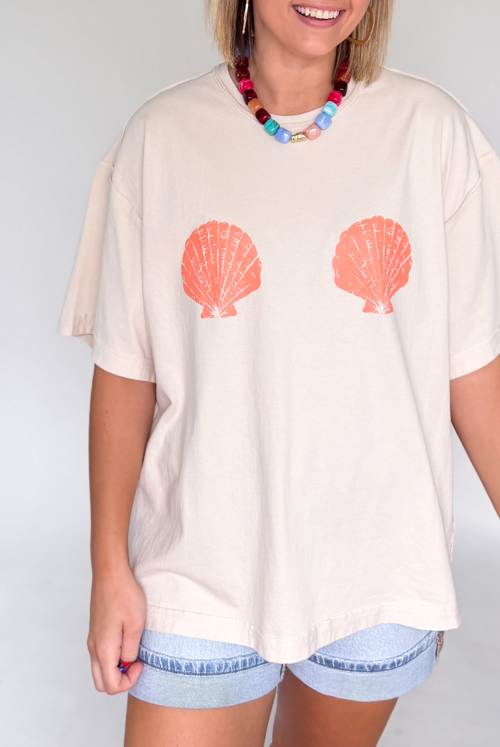 BY TOGETHER Shell Oversized Tee