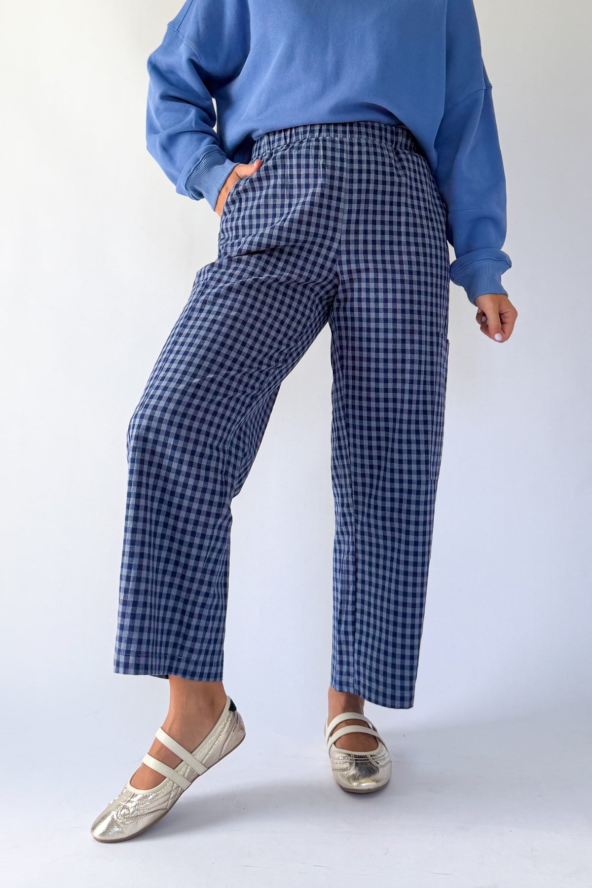 wishlist blue gingham pants