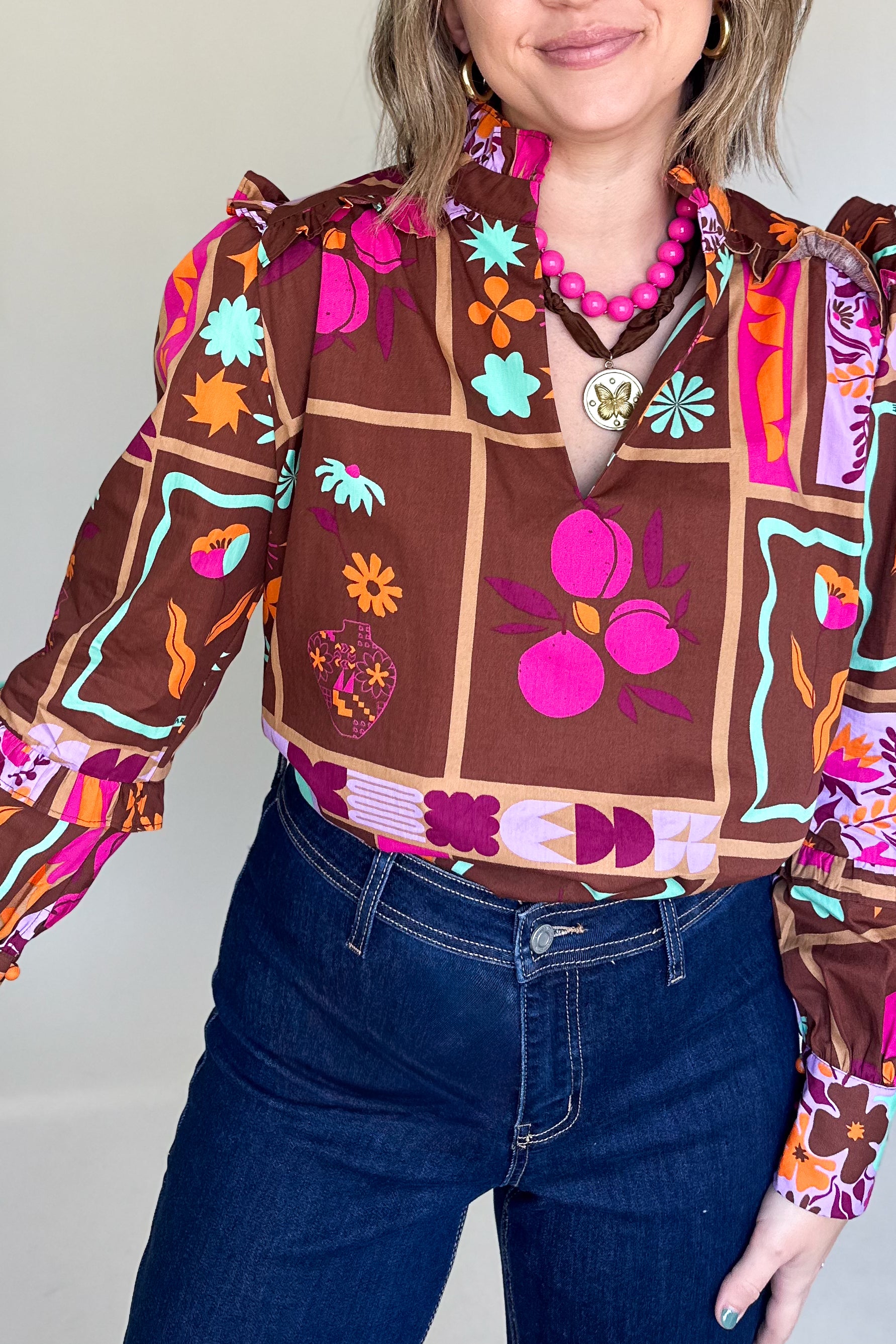 karlie floral frame top