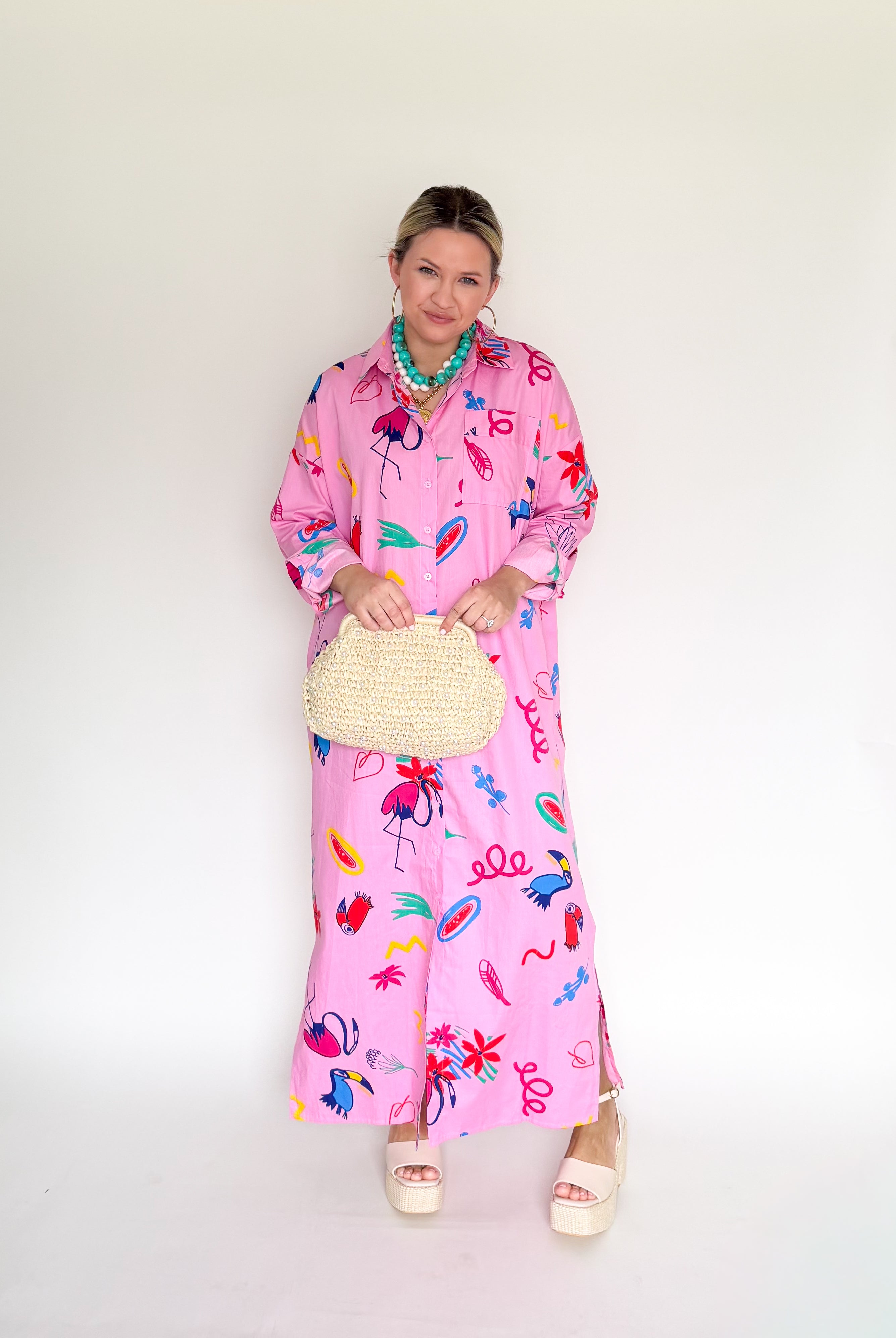 Artist Shirt Maxi Dress By Karlie