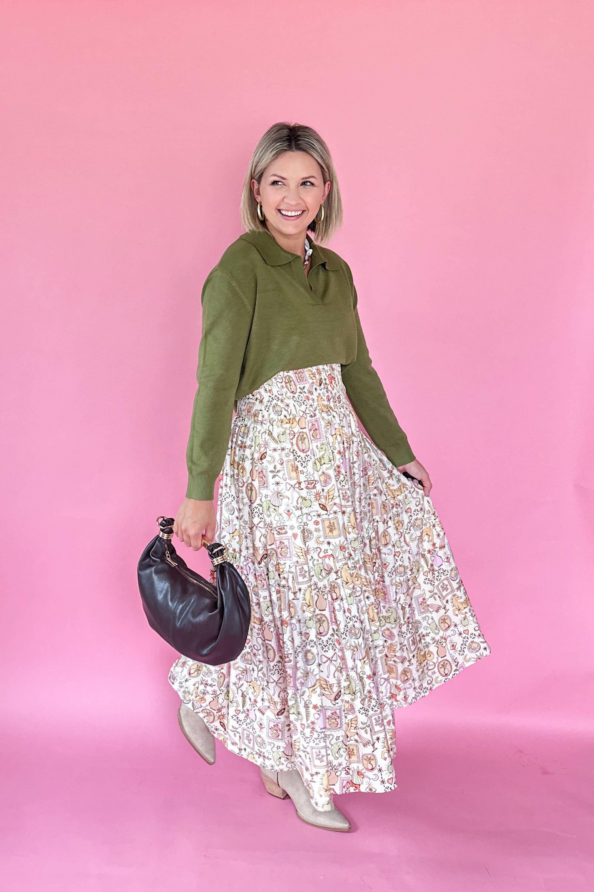 Magical Storybook Smock Maxi Skirt By Karlie