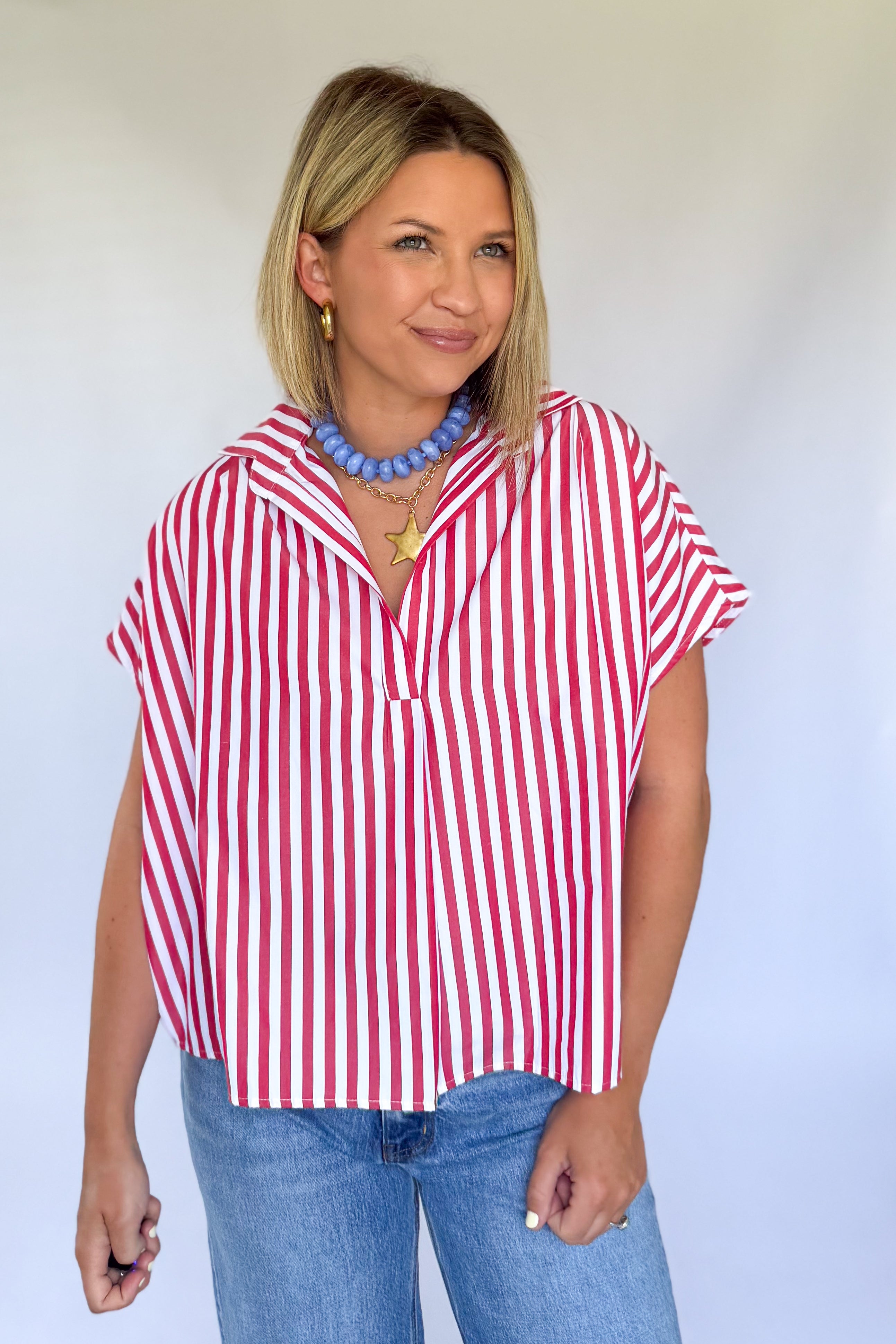 Signature Stripe Top By Karlie