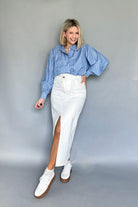 karlie stripe ruffle top