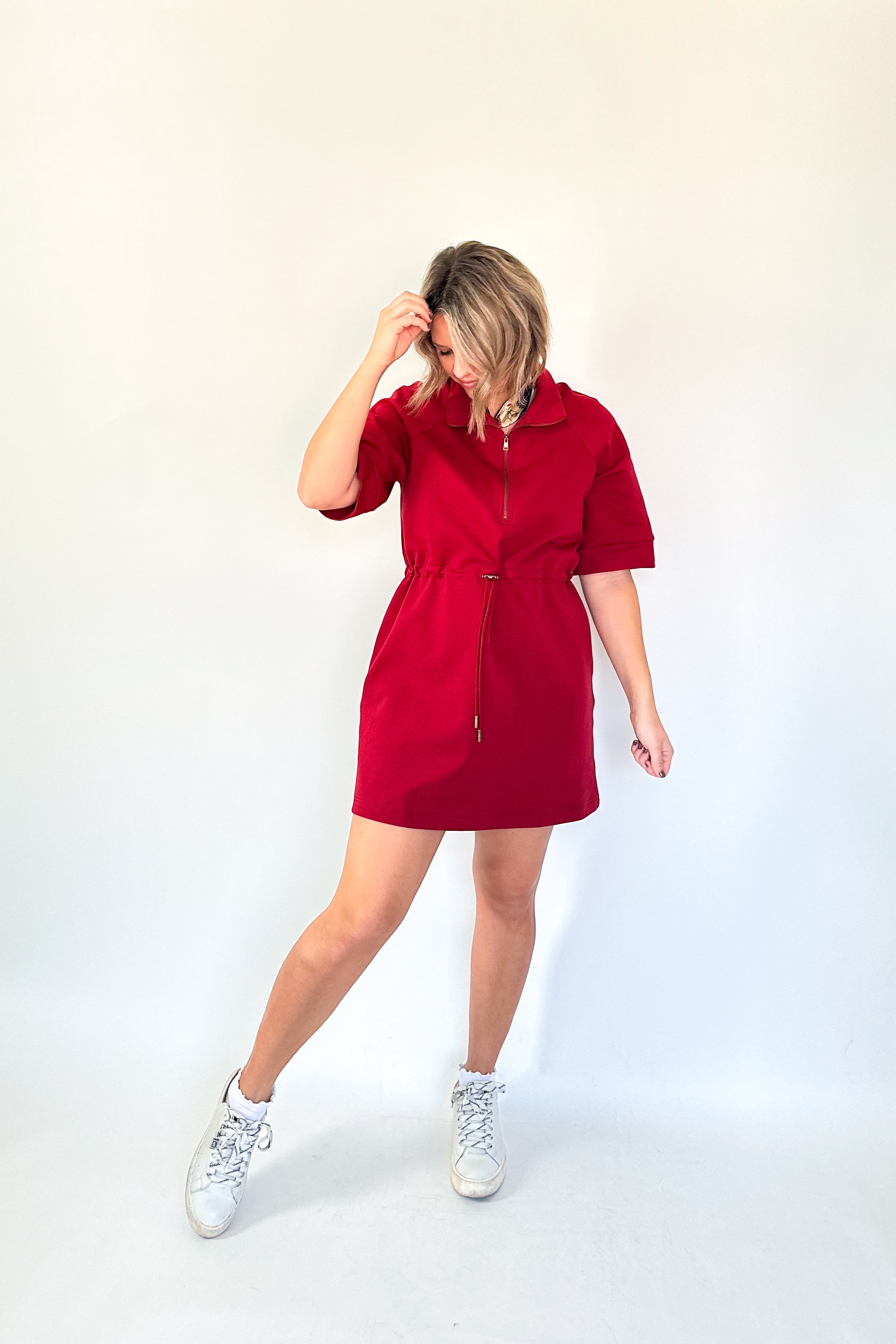 entro burgundy comfy dress 