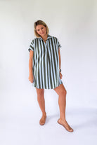 Bold Stripe Signature Shirt Dress By Karlie