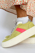 shu shop stacey sneaker in lime
