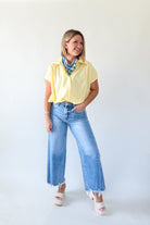 wishlist lemon button down top