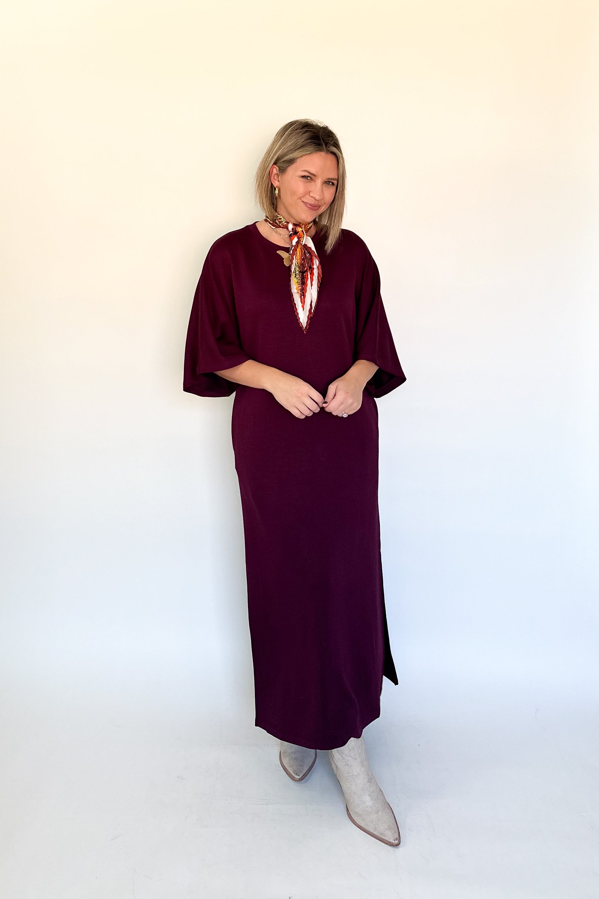 entro scuba maxi dress