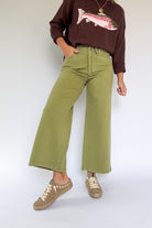 Olivia High Rise Drawstring Crop Wide Jean By Vervet