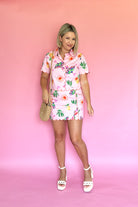 Toucan Fruit Scallop Button Up Top By Karlie