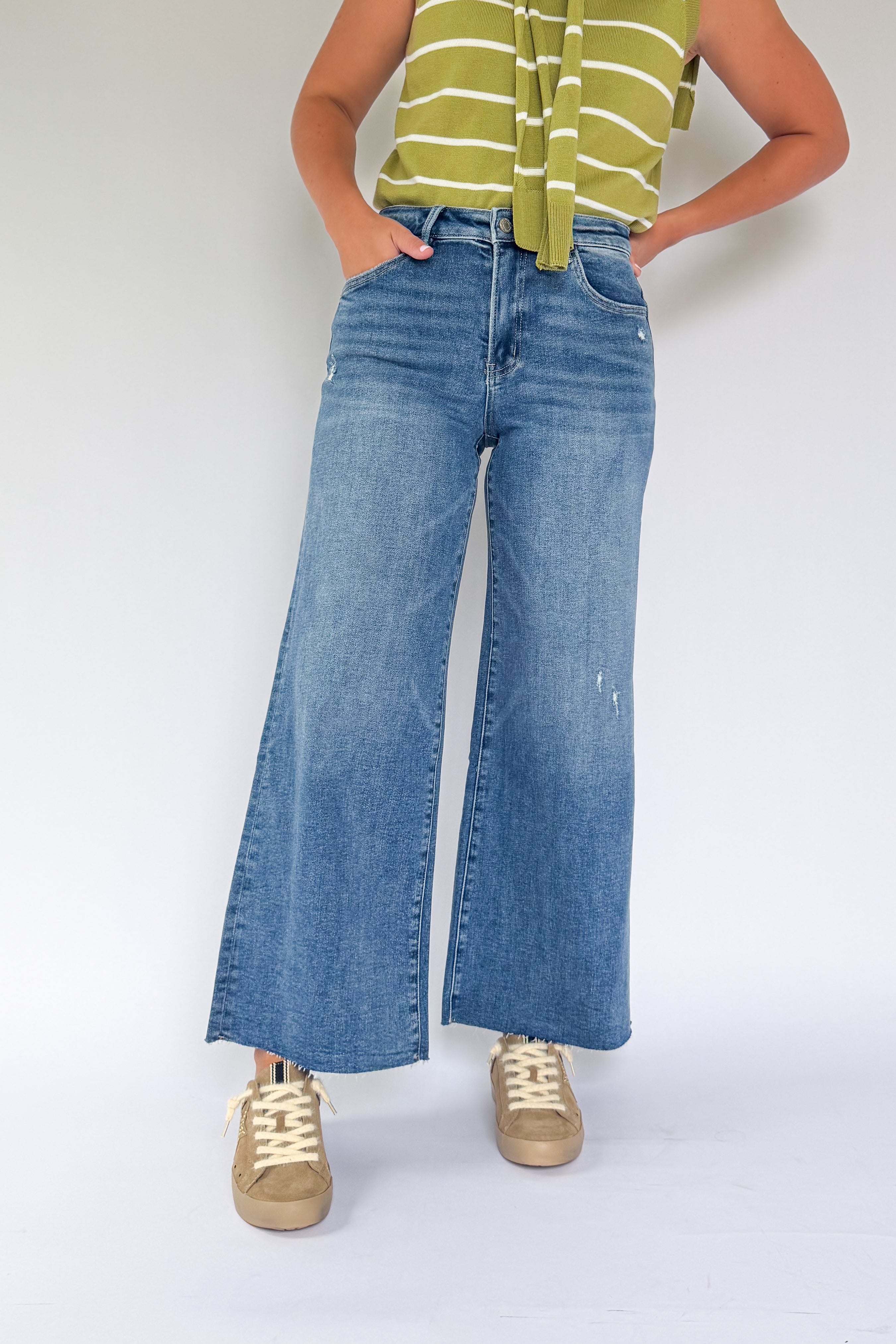Olivia High Rise Ankle Wide By Vervet