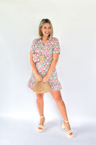 Paris Floral Shirt Dress By Karlie