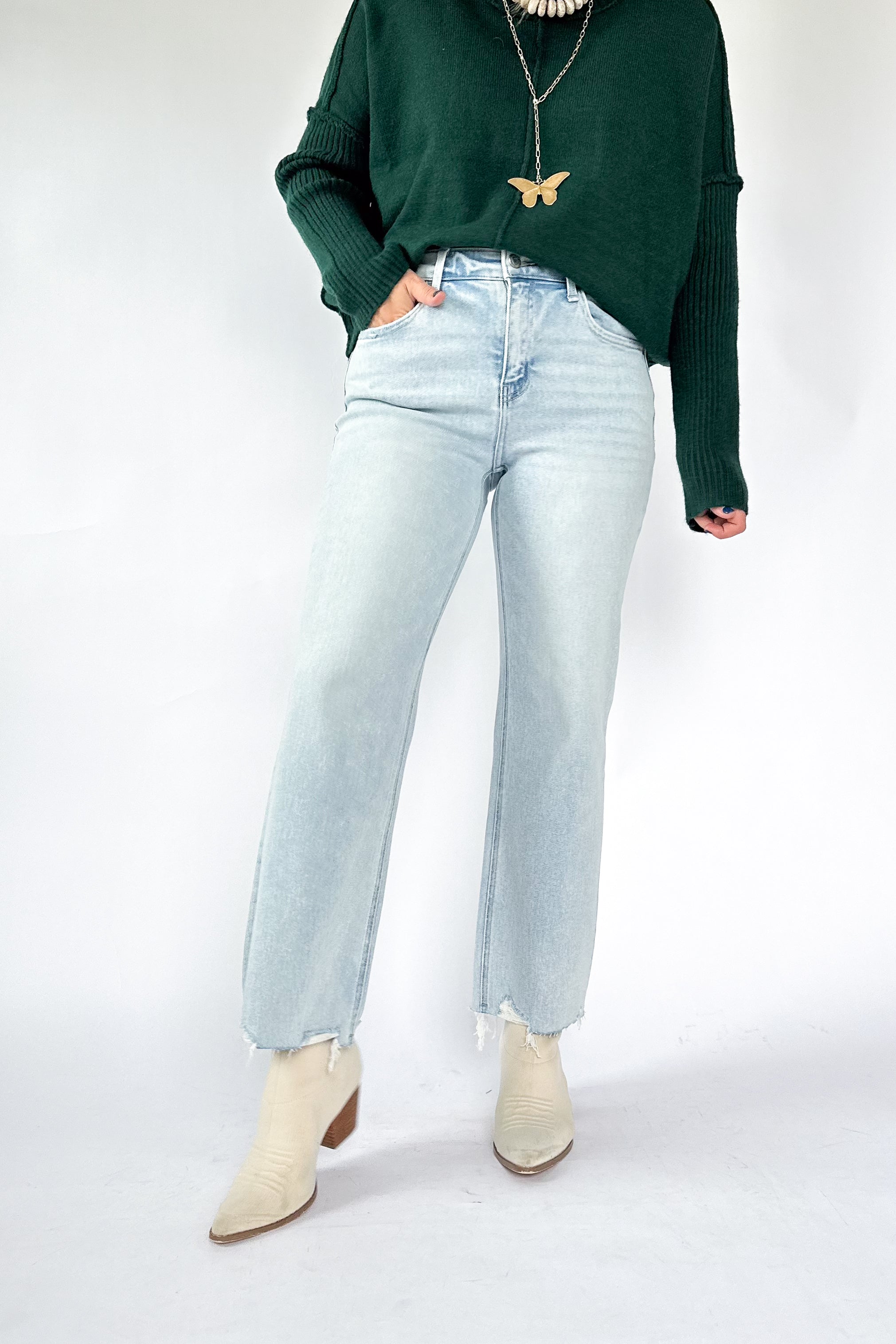 Aileeah High Rise Slim Wide By Vervet