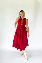 sofie the label crimson maxi dress