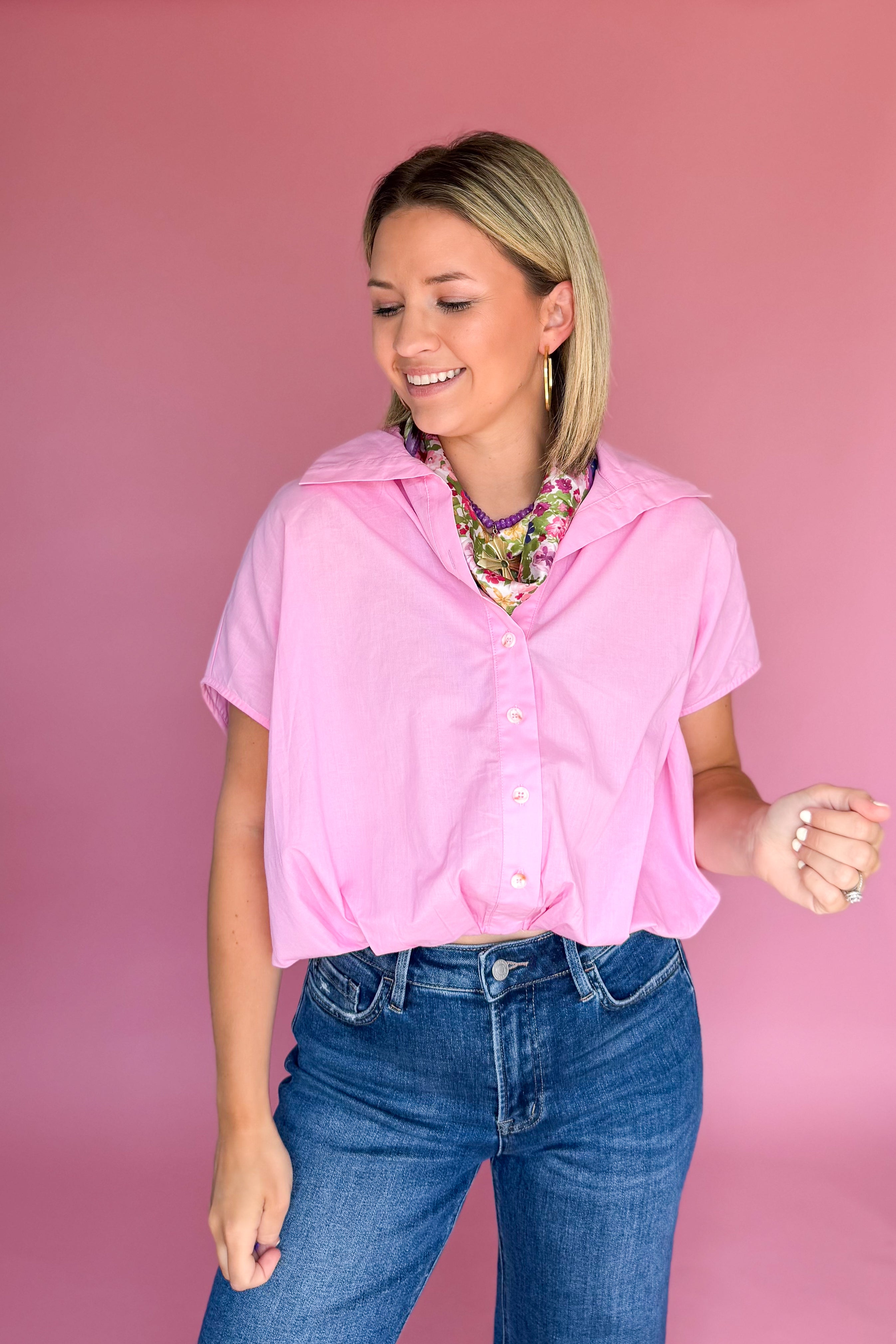 wishlist pink bubble top