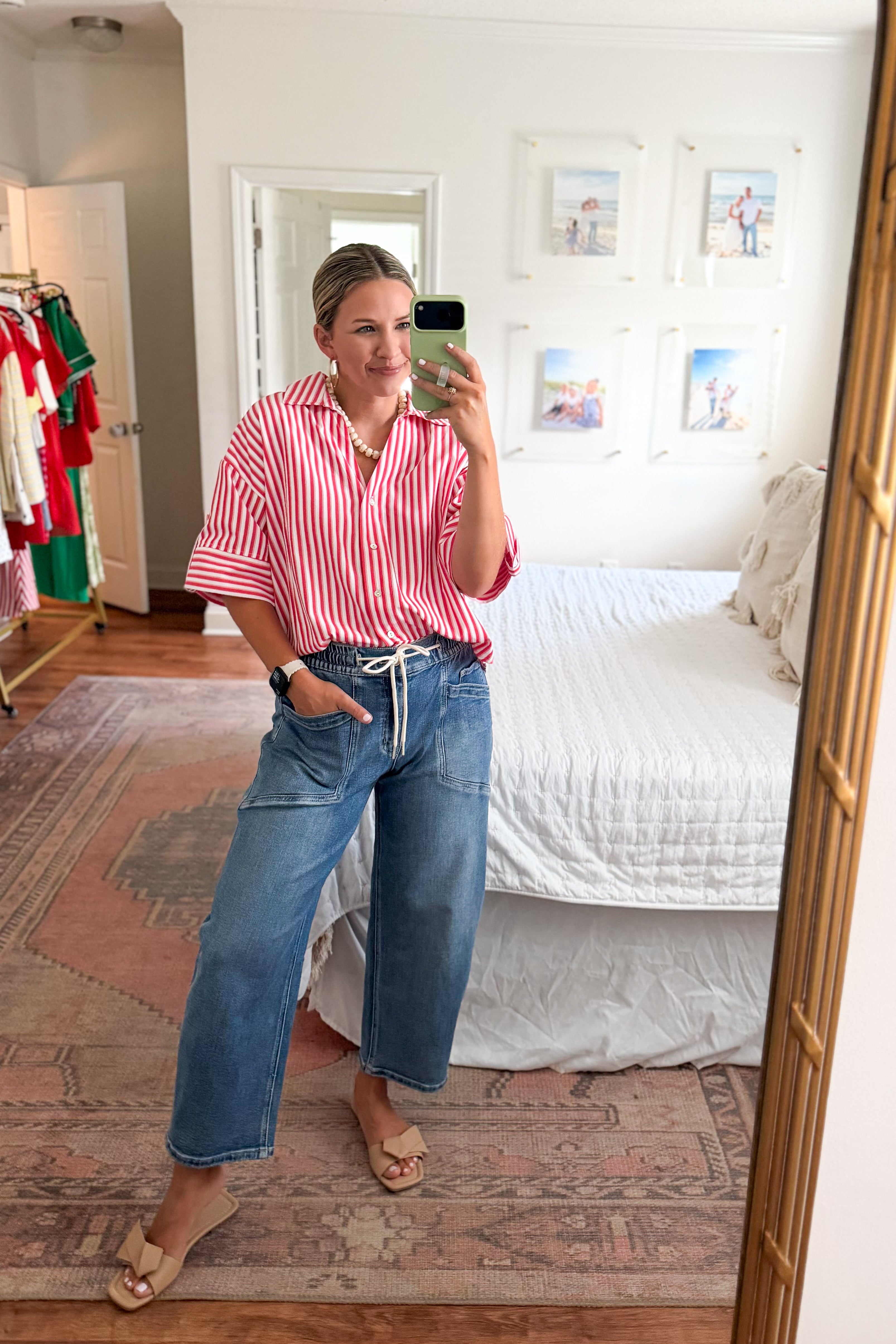 Kate High Rise Drawstring Wide Barrel By Vervet
