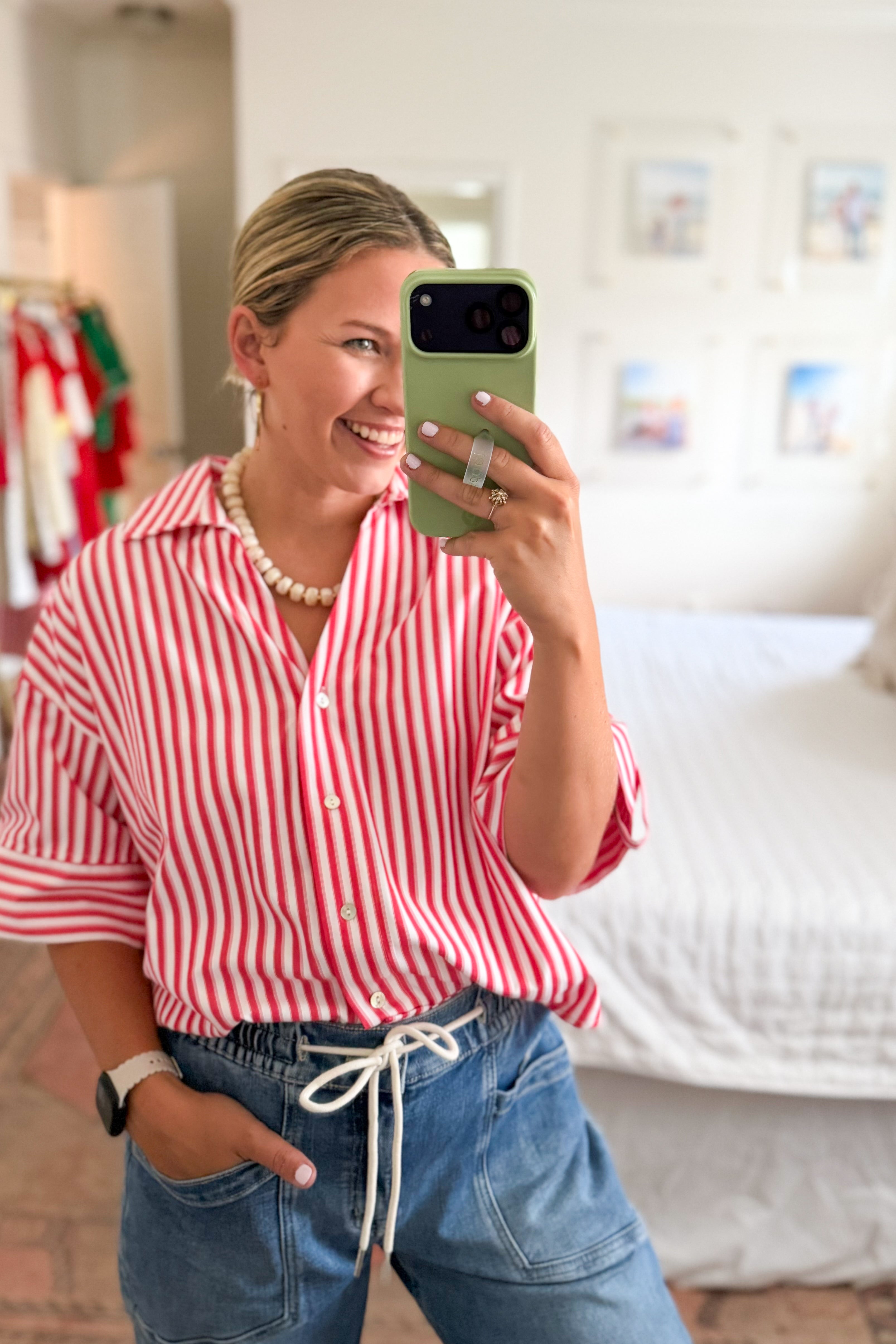 wishlist red stripe top