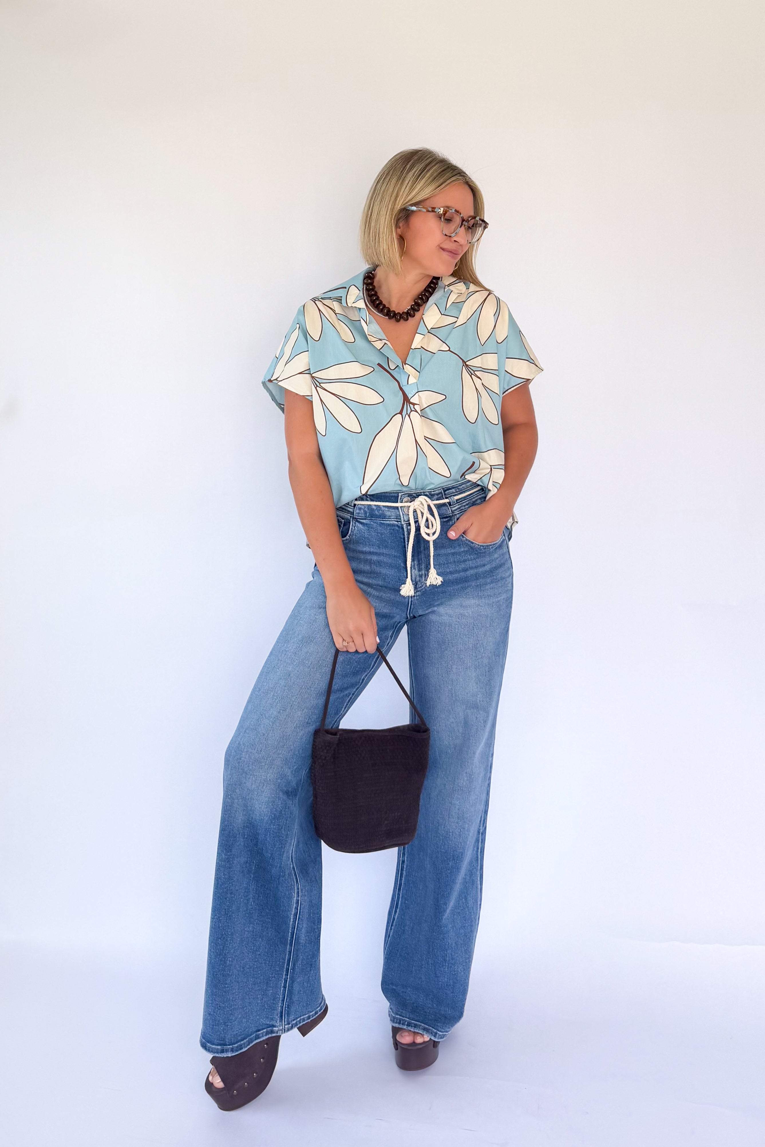 Palm Leaf Signature Top By Karlie