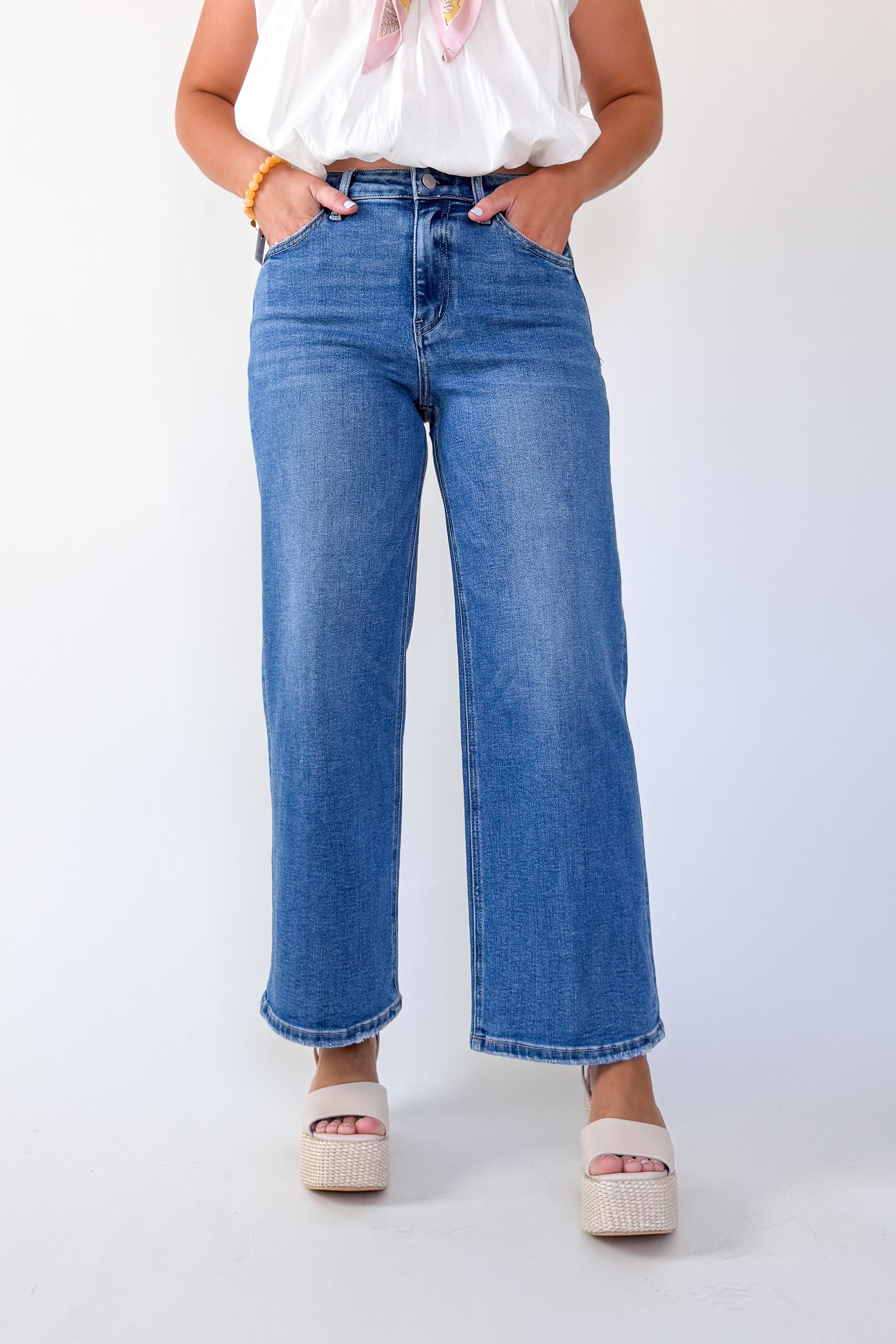 Blue Soul High Rise Crop Wide By Lovervet