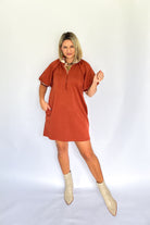entro rust mini dress