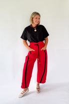 Bucketlist red & black windbreaker pants