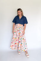 Fruit Basket Maxi Skirt By Karlie