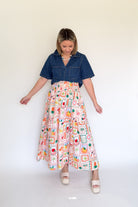 entro denim pocket top