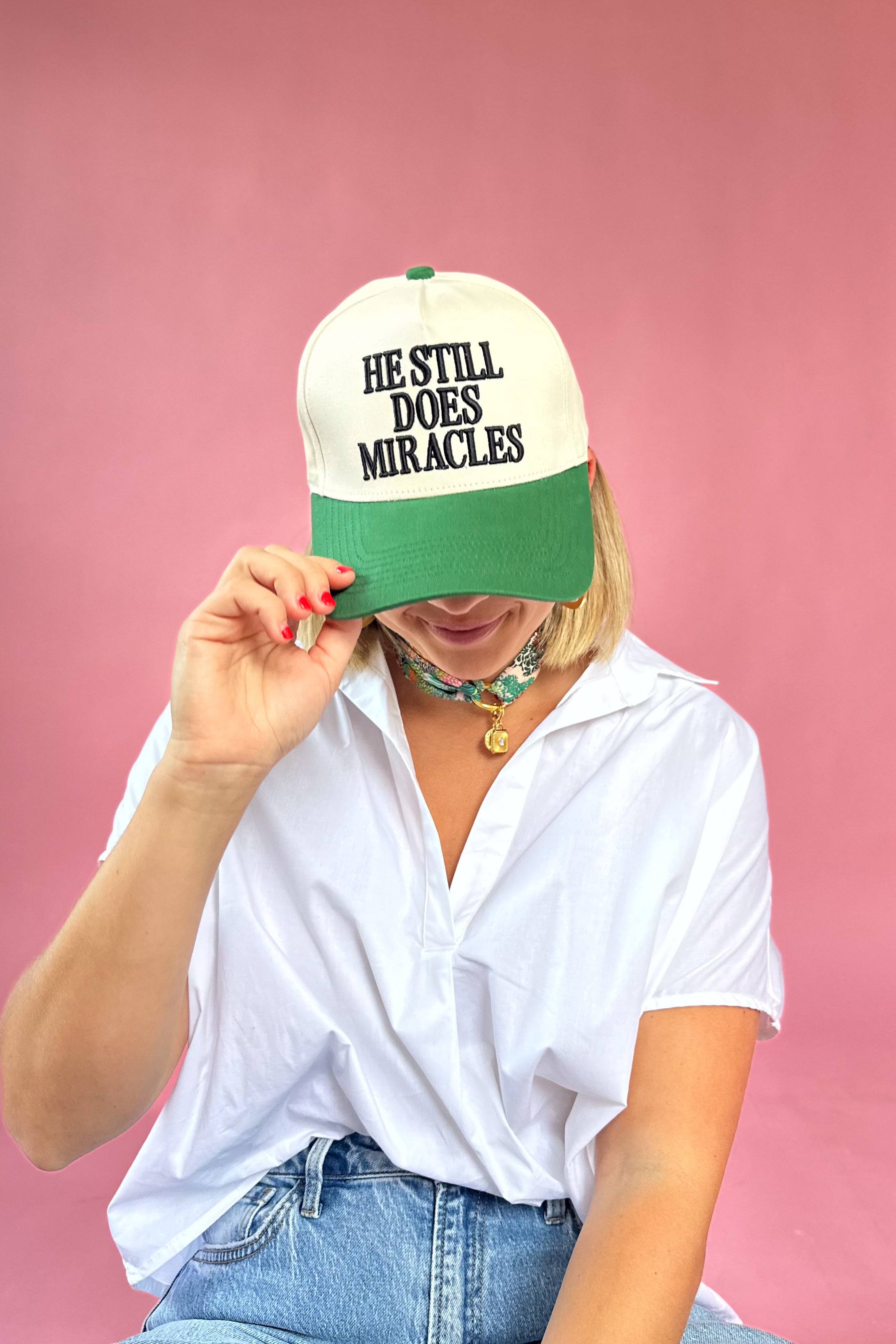 he still does miracles trucker hat