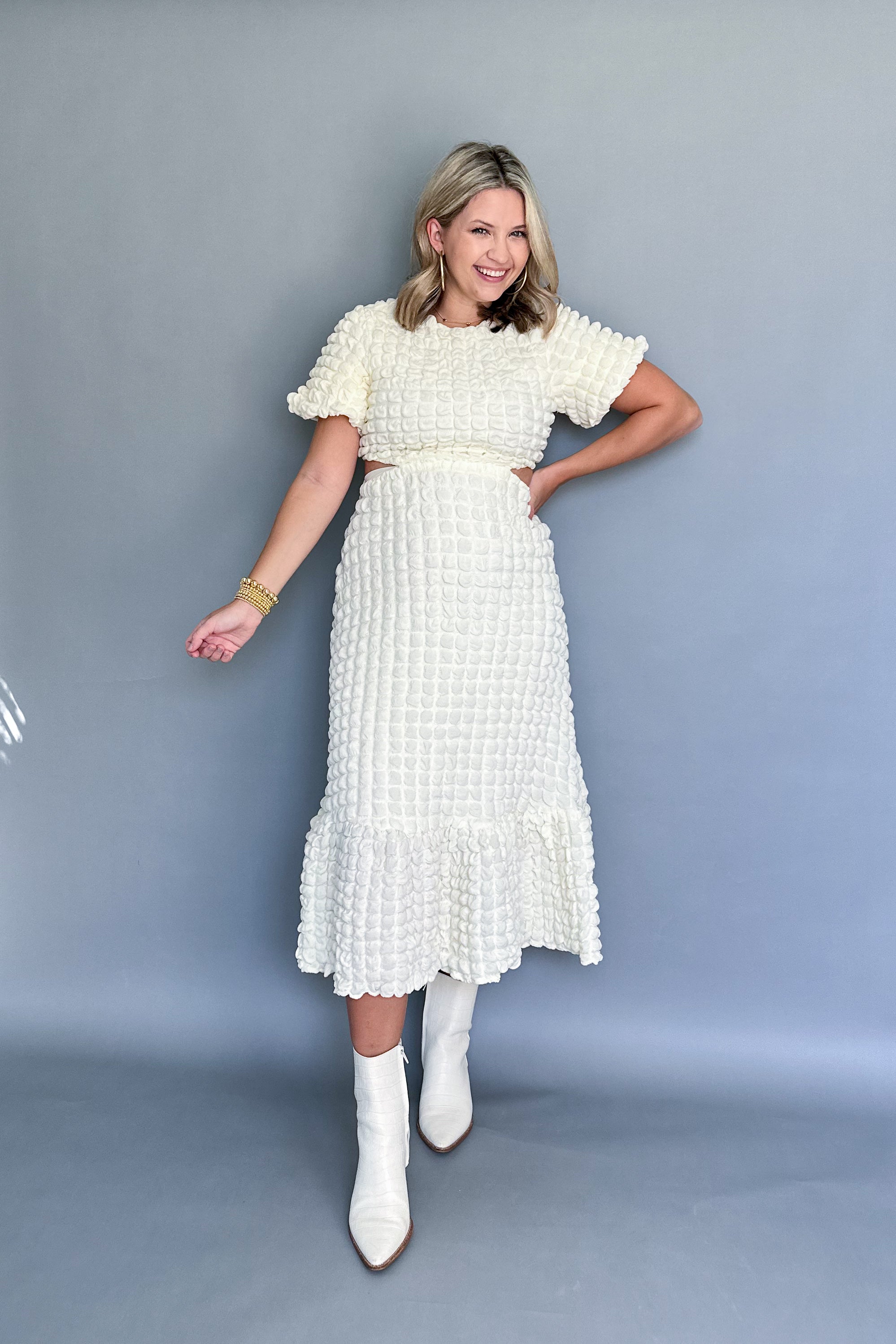 august apparel bubble maxi