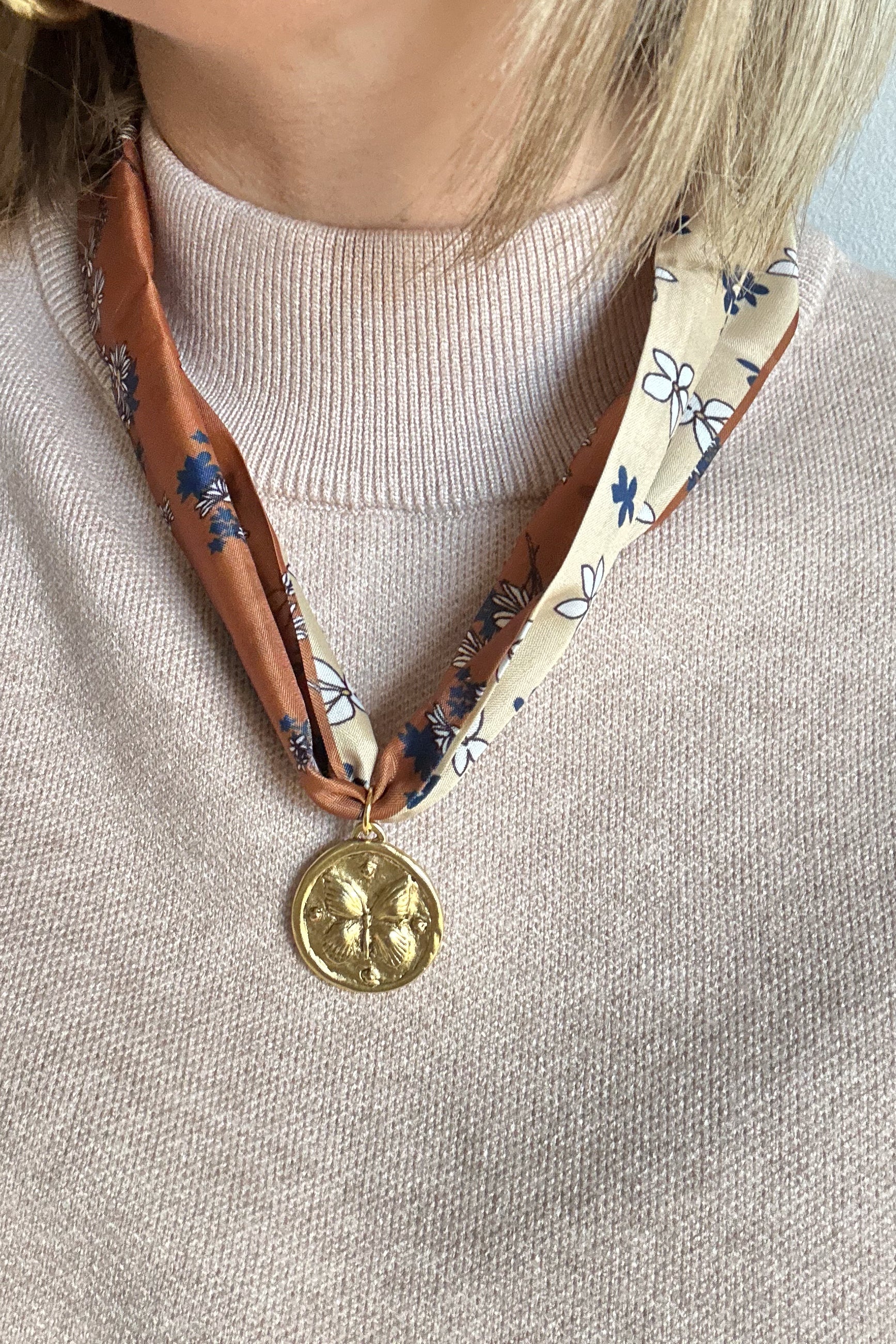 butterfly scarf necklace