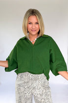 entro green sweater top