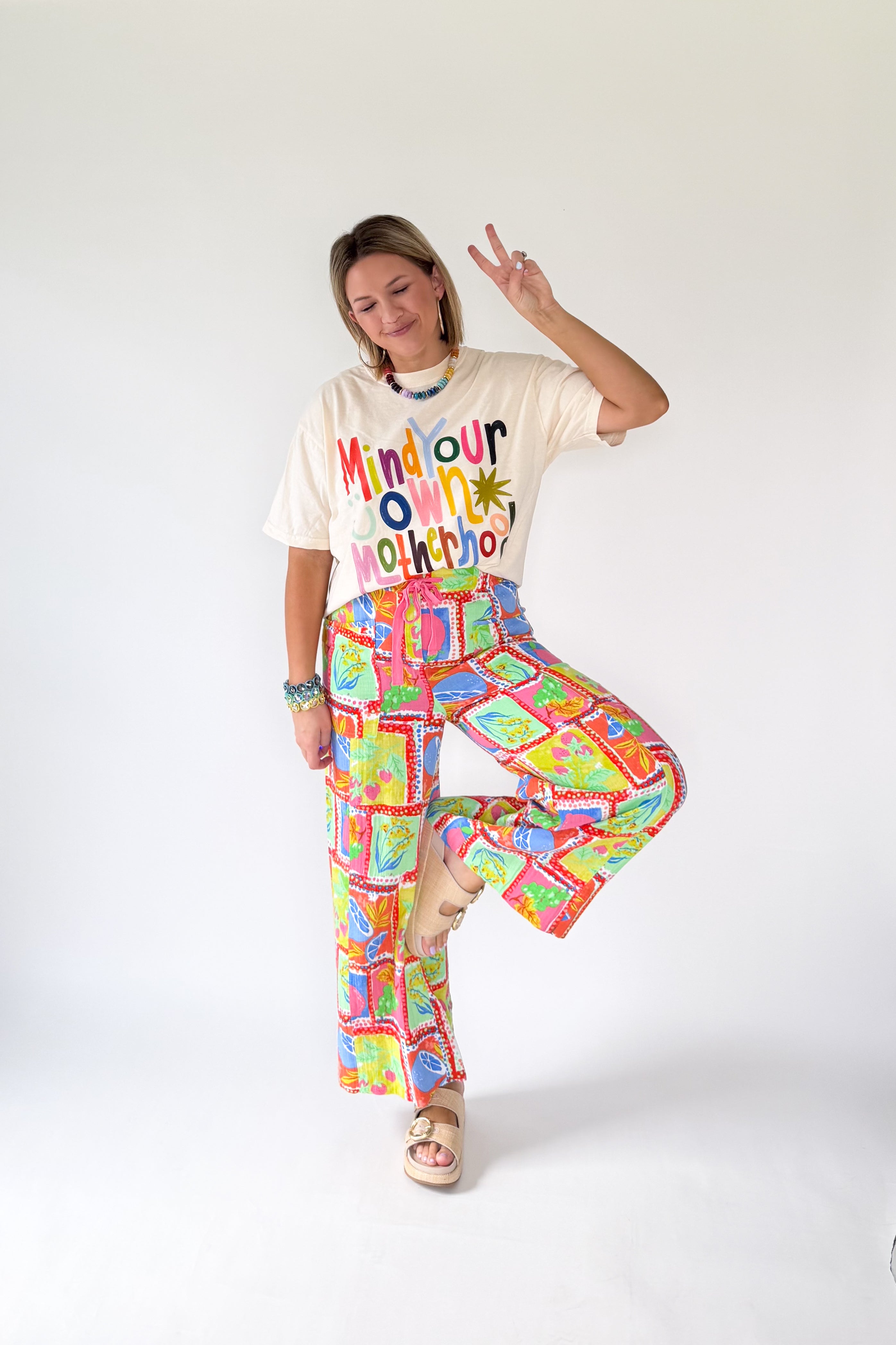etta & east mind your own motherhood tee