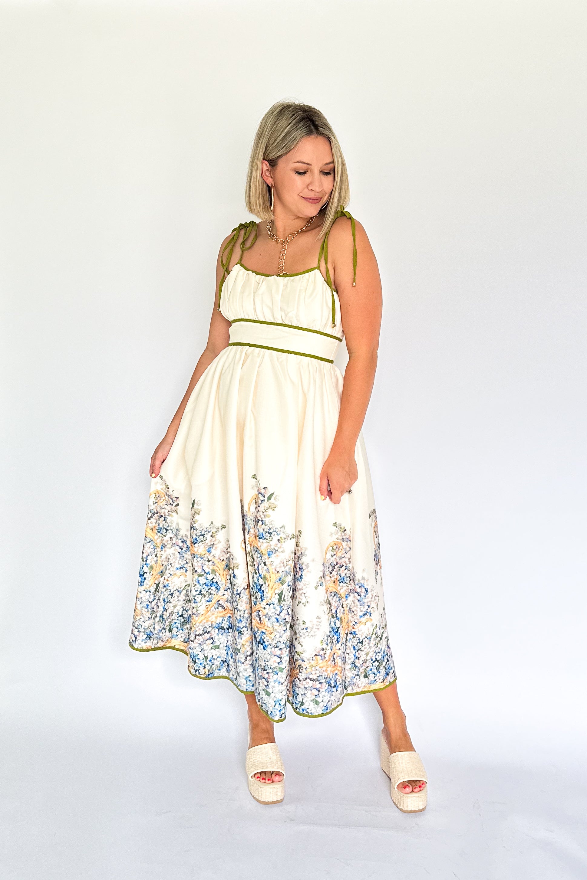 entro ivory floral maxi dress