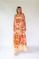 flying tomato printed maxi dress