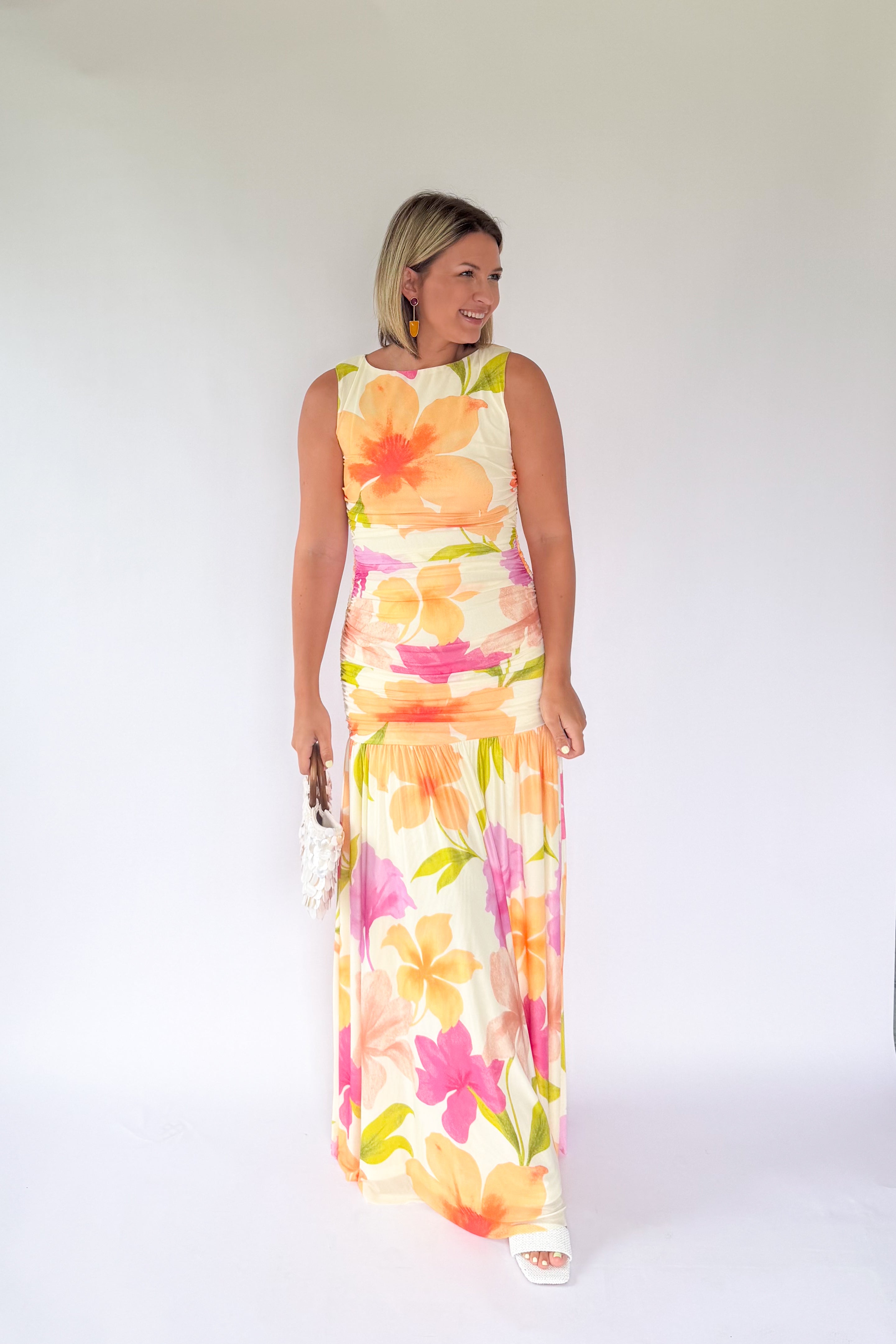 flying tomato floral maxi floral dress