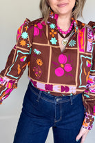 karlie floral frame top