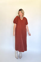 entro rust maxi dress