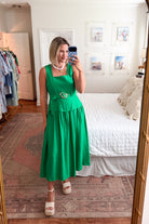 entro Kelly green maxi dress
