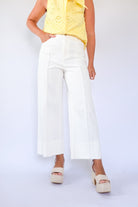 entro white wide leg pant
