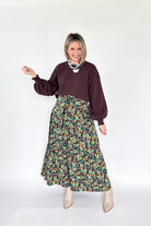 Karlie floral maxi skirt