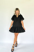 entro black mini dress