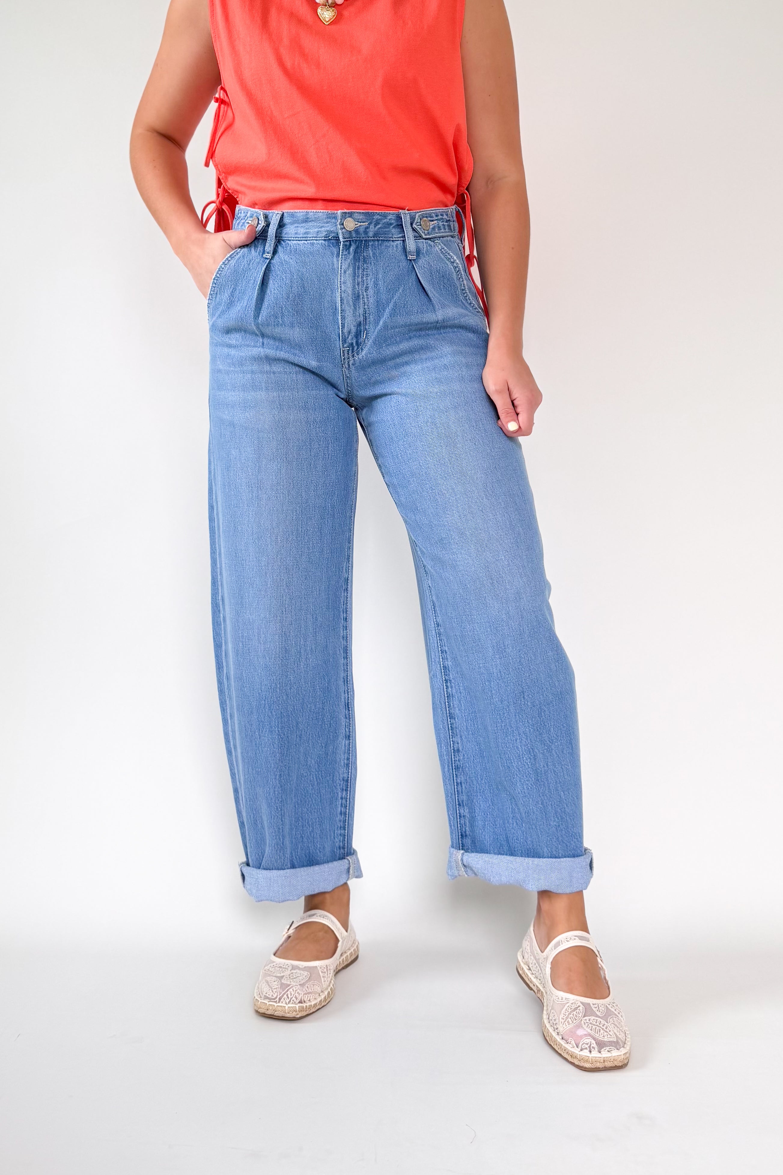 Kate High Rise Pleated Wide By Vervet