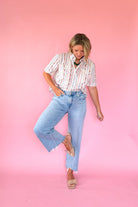 French Floral Camp Top By Karlie